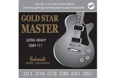 Комплект струн для электрогитары Fedosov GSM111 Gold Star Master Ultra Heavy