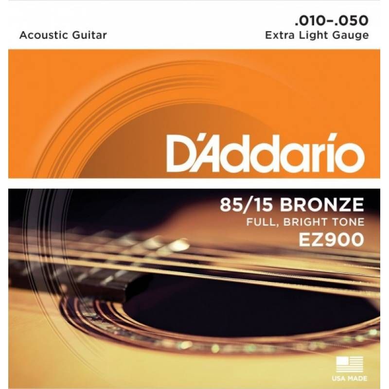 Струны для акустической гитары D'ADDARIO EZ900 Extra Light 10-50