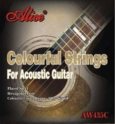 Цветные струны для акустической гитары Alice AW435С-SL