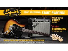 Гитарный комплект Fender Squier Affinity Strat HSS & Frontman 15G AMP Brown Sunburst