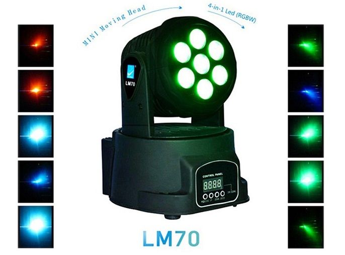 Моторизированный светодиодный мини-прожектор 7*8ВТ Big dipper LM70