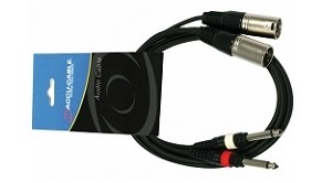 Шнур переходник 2хXLRM - 2 JACK6M American DJ AC-2XM-2J6M/3