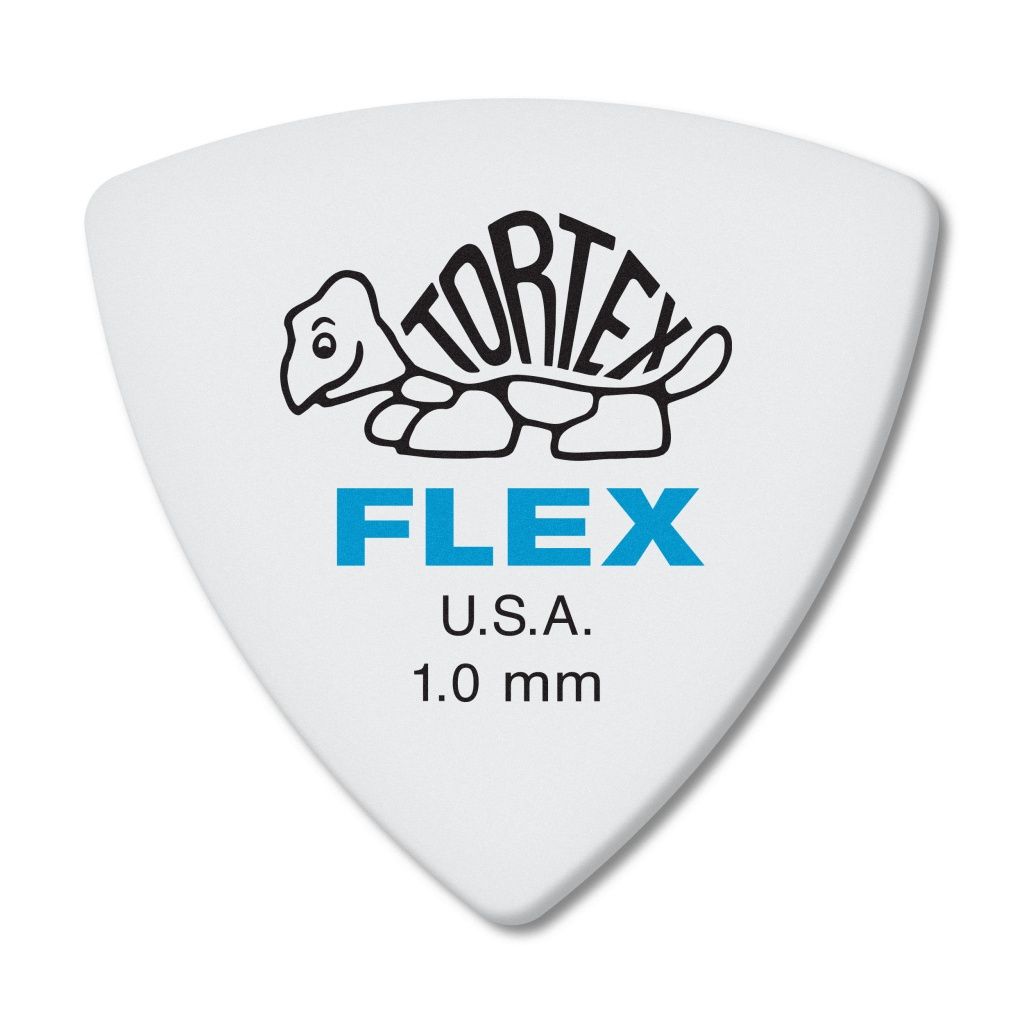 Медиаторы, толщина 1,00мм, треугольные, Dunlop 456P1.0 Tortex Flex