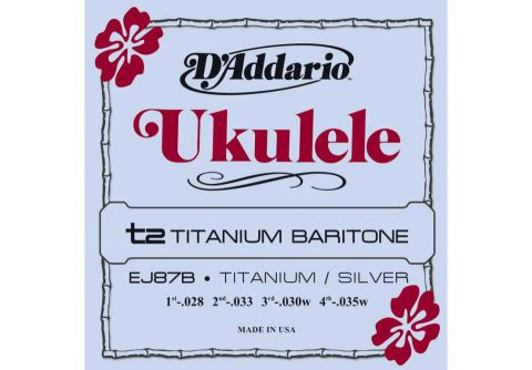 Комплект струн для укулеле баритон D'Addario EJ87B Titanium